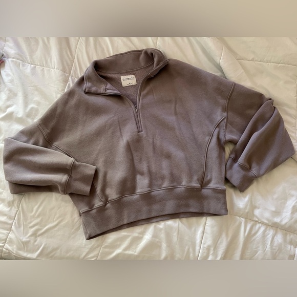 Abercrombie & Fitch Tops - Abercrombie & Fitch Soft Max Essentials Quarter Zip